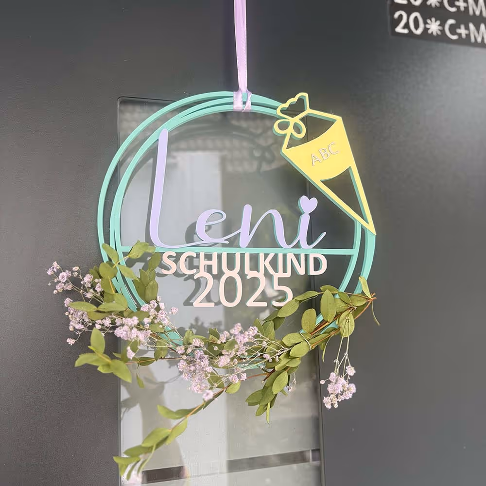 Personalisierte Türdekoration aus dem 3D-Drucker